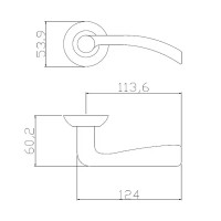 Дверные ручки Edson EDS-62H-R1, цвет медь