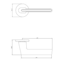 Дверные ручки Edson EDS-100H-R2, цвет хром