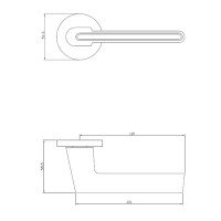 Дверные ручки Edson EDS-101H-R2, цвет хром