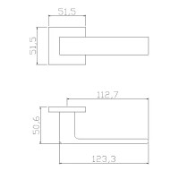 Дверные ручки Edson EDS-168B-Q2, цвет хром