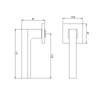 Дверные ручки Edson EDS-165B-Q2, цвет хром