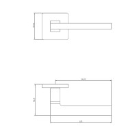 Дверные ручки Edson EDS-167H-Q2, цвет хром