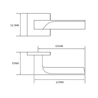 Дверные ручки Edson EDS-158H-Q2, цвет графит