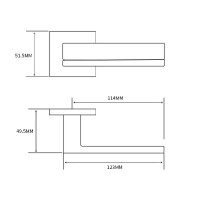 Дверные ручки Edson EDS-170H-Q2, цвет хром