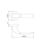 Дверные ручки Edson EDS-6H-R1, цвет никель