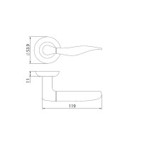 Дверные ручки Edson EDS-7H-R1, цвет никель