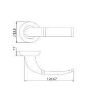 Дверные ручки Edson EDS-8H-R1, цвет никель