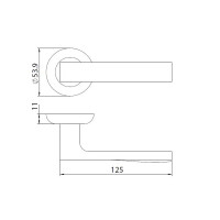 Дверные ручки Edson EDS-11H-R1, цвет никель