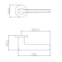 Дверные ручки Edson EDS-87H-R2, цвет графит