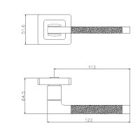 Дверные ручки Edson EDS-141H-Q1, цвет никель