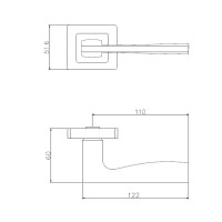 Дверные ручки Edson EDS-142H-Q1, цвет никель