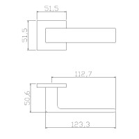 Дверные ручки Edson EDS-147B-Q2, цвет никель