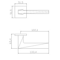 Дверные ручки Edson EDS-148B-Q2, цвет никель