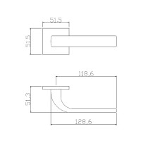 Дверные ручки Edson EDS-126H-Q2, цвет черный