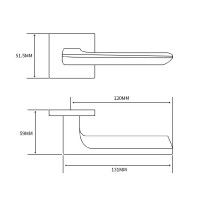 Дверные ручки Edson EDS-149H-Q2, цвет никель