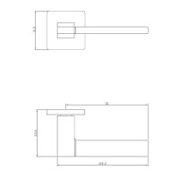 Дверные ручки Edson EDS-151H-Q2, цвет никель