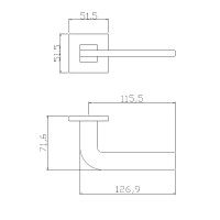 Дверные ручки Edson EDS-152H-Q2, цвет никель