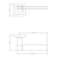 Дверные ручки Edson EDS-114H-Q1, цвет графит