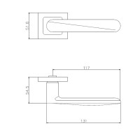 Дверные ручки Edson EDS-115H-Q1, цвет графит