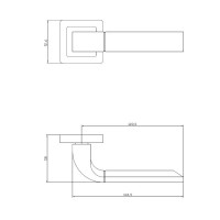 Дверные ручки Edson EDS-116H-Q1, цвет графит