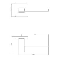 Дверные ручки Edson EDS-157H-Q2, цвет графит