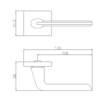 Дверные ручки Edson EDS-161H-Q2, цвет графит