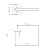 Дверные ручки Edson EDS-76H-R1, цвет черный