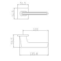 Дверные ручки Edson EDS-130B-Q2, цвет черный