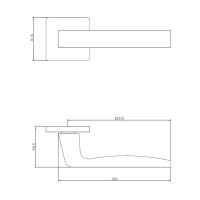 Дверные ручки Edson EDS-131B-Q2, цвет черный