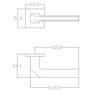 Дверные ручки Edson EDS-132B-Q2, цвет черный