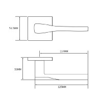 Дверные ручки Edson EDS-120B-Q2, цвет черный