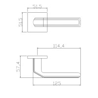 Дверные ручки Edson EDS-137B-Q2, цвет черный