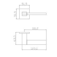 Дверные ручки Edson EDS-133H-Q2, цвет черный