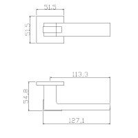 Дверные ручки Edson EDS-136H-Q2, цвет черный