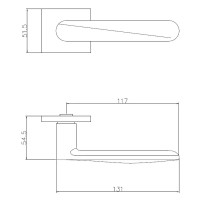 Дверные ручки Edson EDS-122H-Q2, цвет черный