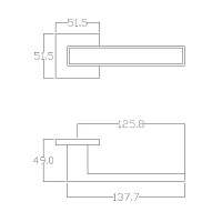 Дверные ручки Edson EDS-124H-Q2, цвет черный