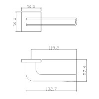 Дверные ручки Edson EDS-177H-Q2, цвет белый