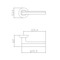 Дверные ручки Edson EDS-69H-R1, цвет белый