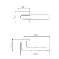 Дверные ручки Edson EDS-178H-Q2, цвет белый