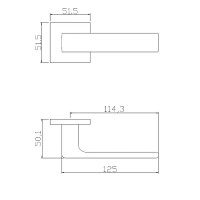 Дверные ручки Edson EDS-179H-Q2, цвет белый