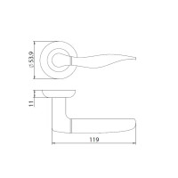 Дверные ручки Edson EDS-34H-R1, цвет золото