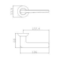 Дверные ручки Edson EDS-66H-R1, цвет золото