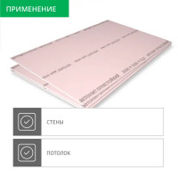 Гипсокартон огнестойкий 12.5 мм Vetonit 2500x1200 мм 3 м²