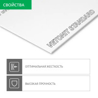 Гипсокартон 12.5 мм Vetonit Стандарт 2700x1200 мм 3.24 м²