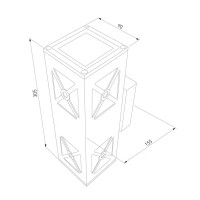 Светильник уличный Elektrostandard Techno 1405 2xE27x60W IP54, цвет черный