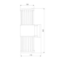 Светильник уличный Elektrostandard Techno 1411 2xE27x60W IP54, цвет черный