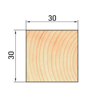 Брусок строганый 30x30x2000 мм хвоя сорт Оптима