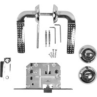 Дверные ручки Punto Logica, с запиранием, комплект, цвет хром