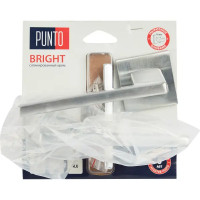 Дверные ручки Punto Bright, без запирания, цвет матовый хром