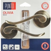 Дверные ручки Punto Olivia, без запирания, цвет бронза